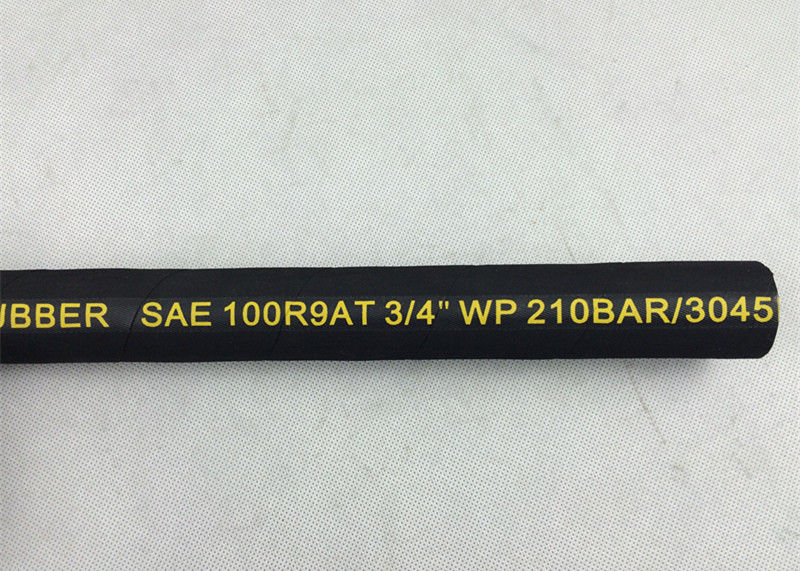 SAE R9 4 वायर हाइड्रोलिक नली, सर्पिल प्रबलित उच्च दबाव लचीला नली