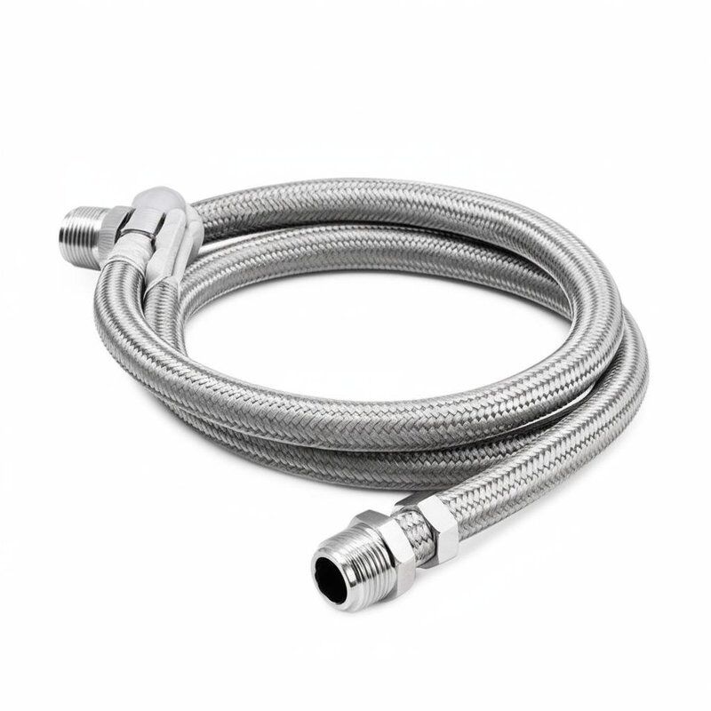 Custom PTFE Turbo Oil Hose with AN Fittings and Stainless Steel Braid for High Performance