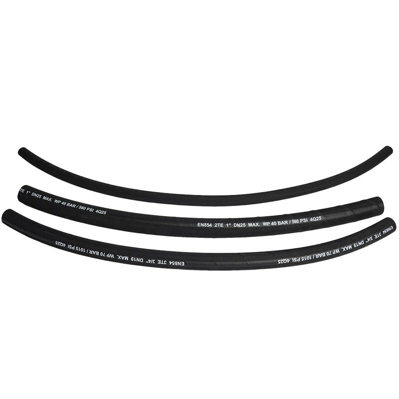 EN854 3TE तेल प्रतिरोधी सिंथेटिक रबर और उच्च शक्ति वाले वस्त्र सुदृढीकरण के साथ वस्त्र ब्रैडेड हाइड्रोलिक नली MSHA / CE अनुमोदित